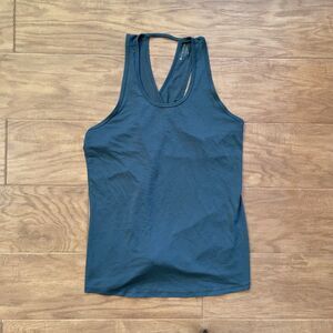Athleta Tank Top Size XS Essence Tie Back Dark Jade Green